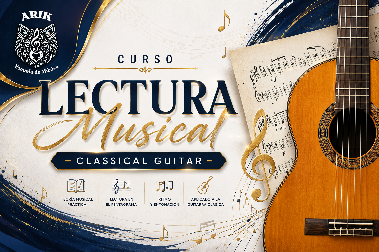 Curso de lectura musical y guitarra clásica